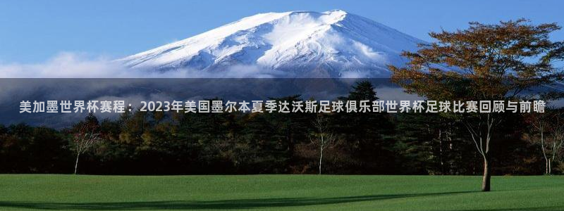 美加墨世界杯赛程：2023年美国墨尔本夏季达沃斯足球俱乐部世界杯足球比赛回顾与前瞻